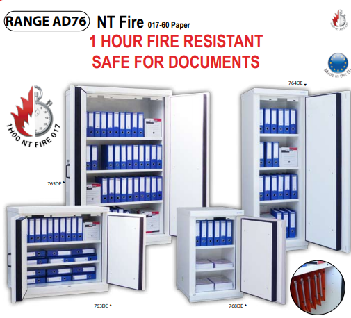 Tủ an toàn đựng hồ sơ chống cháy 1 giờ Range AD76 hãng ECOSAE